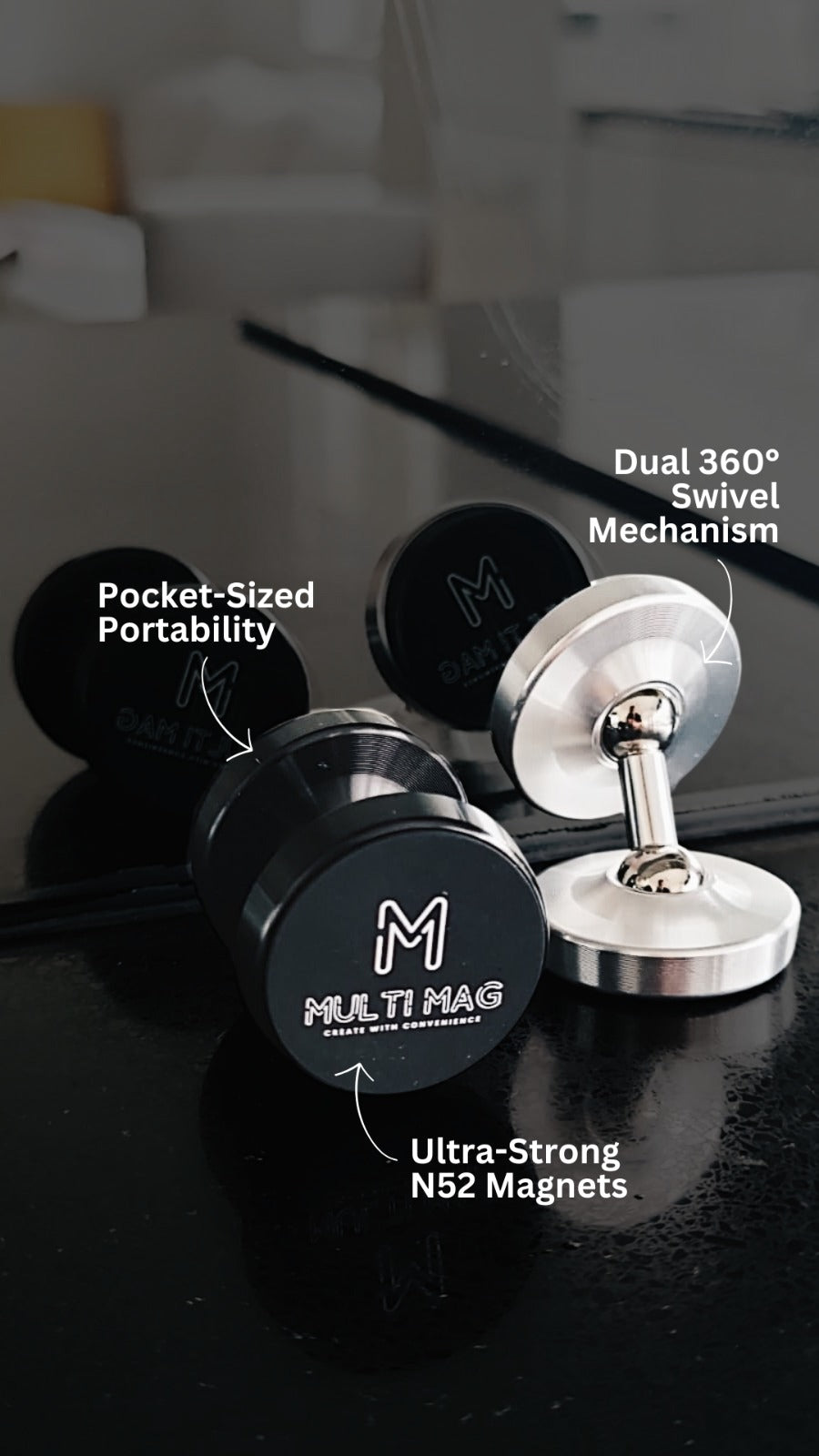 multimag portable magnetic phone clip